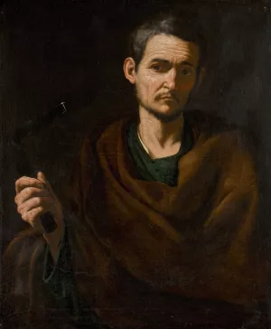 Saint Philip, Half-Length, Holding A Crucifix by Jusepe De Ribera Oil Painting