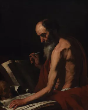 St Jerome by Jusepe De Ribera Oil Painting