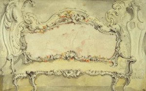 Design of a Couch for Count Bilenski by Juste-Aurele Meissonnier Oil Painting