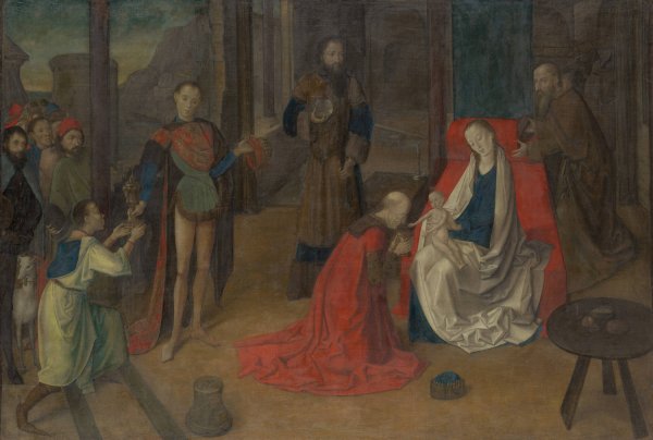 The Adoration of the Magi  by Justus Of Ghent (Joos Van Wassenhove) - Hand-Painted Oil Painting Reproduction