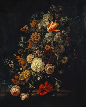 Still Life With Flowers Oil painting by Justus Van Huysum The Elder