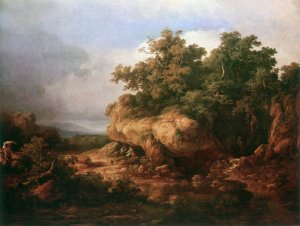 The Roman Campagna near Ceraites by Karoly Marko The Elder Oil Painting