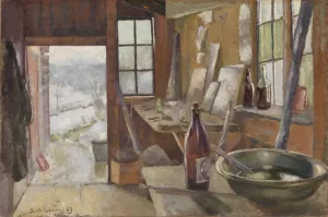 The Studio at Modum Oil painting by Kalle Lochen