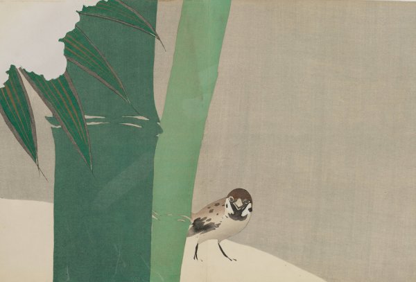 Bamboo in Snow  by Kamisaka Sekka - Hand-Painted Oil Painting Reproduction
