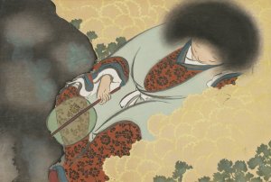 Chrysanthemum Boy by Kamisaka Sekka Oil Painting