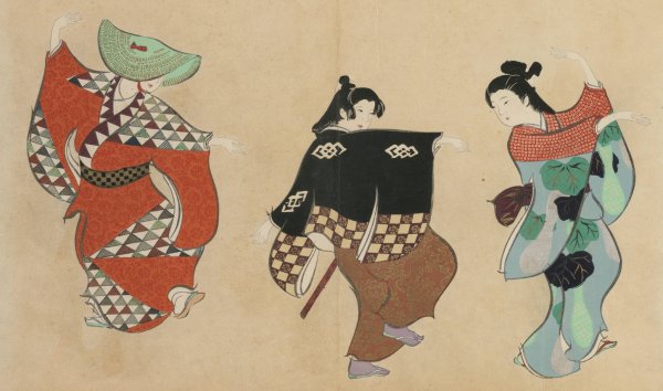 Dancing  by Kamisaka Sekka - Hand-Painted Oil Painting Reproduction