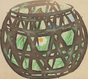 Flower Basket by Kamisaka Sekka Oil Painting