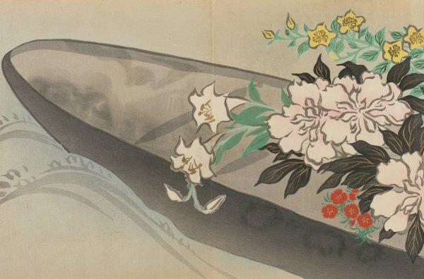Flower boat  by Kamisaka Sekka - Hand-Painted Oil Painting Reproduction