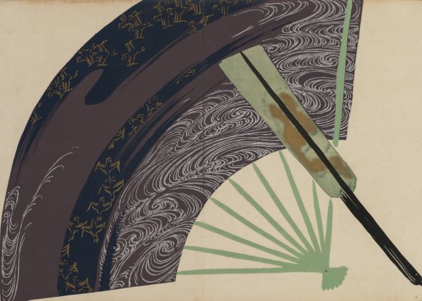 Folding Fans  by Kamisaka Sekka - Hand-Painted Oil Painting Reproduction