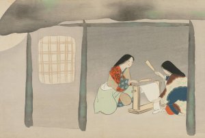 Fulling Silk by Kamisaka Sekka Oil Painting