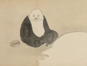Hotei by Kamisaka Sekka Oil Painting