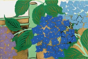 Hydrangea by Kamisaka Sekka Oil Painting