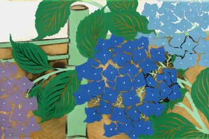 Hydrangea by Kamisaka Sekka Oil Painting