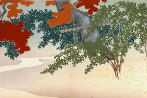 Late Autumn Oil painting by Kamisaka Sekka