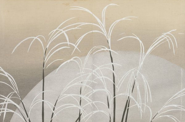 Pampas Grass in Moonlight  by Kamisaka Sekka - Hand-Painted Oil Painting Reproduction