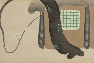 Plum by the Eaves by Kamisaka Sekka Oil Painting