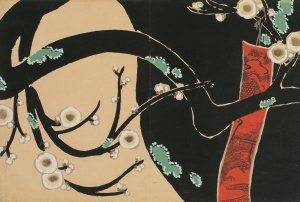 Plum by Kamisaka Sekka Oil Painting