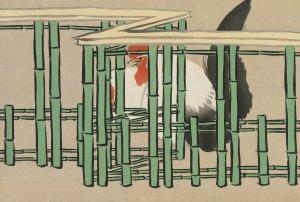 Rooster by Kamisaka Sekka Oil Painting