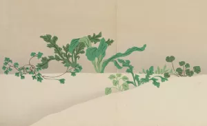Seven Herbs of Early Spring by Kamisaka Sekka Oil Painting