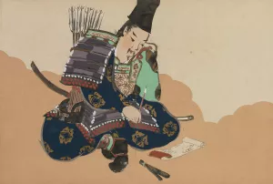 Taira no Tadanori by Kamisaka Sekka Oil Painting