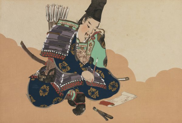 Taira no Tadanori  by Kamisaka Sekka - Hand-Painted Oil Painting Reproduction