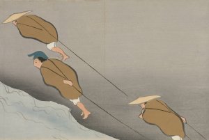 Tugging Boats by Kamisaka Sekka Oil Painting