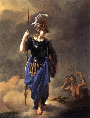 Pallas Athene Visits Invidia by Karel Dujardin Oil Painting