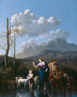 Return of the Holy Family from Egypt by Karel Dujardin Oil Painting