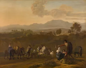 Roman Campagna Oil painting by Karel Dujardin