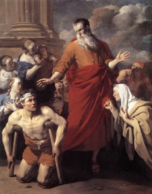 St Paul Healing the Cripple at Lystra by Karel Dujardin Oil Painting