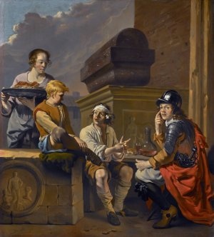 Tale of the Soldier by Karel Dujardin Oil Painting