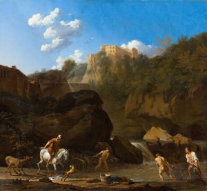 The Waterfalls at Tivoli by Karel Dujardin Oil Painting