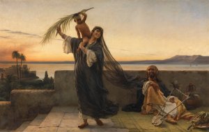 At the Nile by Karel Ooms Oil Painting