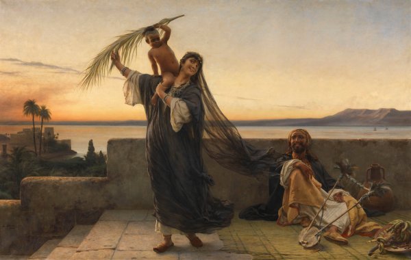 At the Nile  by Karel Ooms - Hand-Painted Oil Painting Reproduction