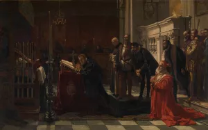 Philip II of Spain Honours Don John of Austria by Karel Ooms Oil Painting