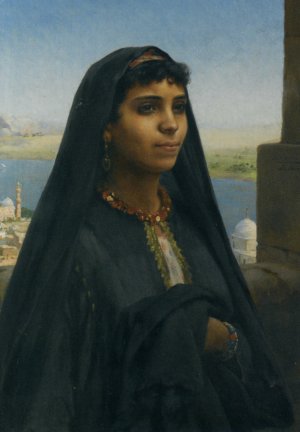 Woman of Cairo by Karel Ooms Oil Painting