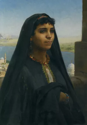 Woman of Cairo by Karel Ooms - Oil Painting Reproduction