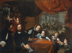 The Family of Precious Stone Cutter Dionysius Miseroni by Karel Skreta Oil Painting