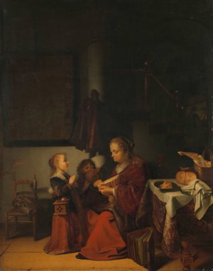 Breakfast by Karel Slabbaert Oil Painting