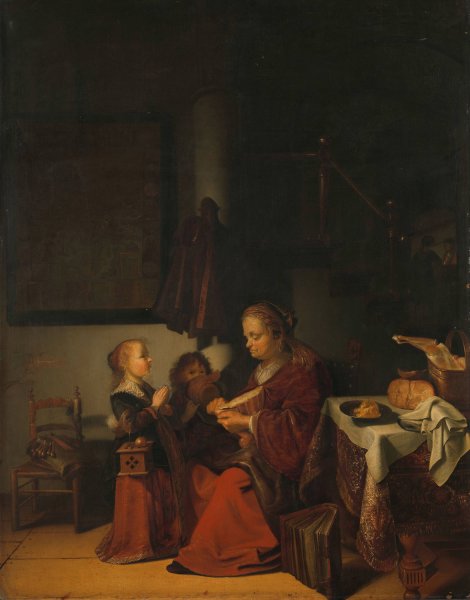 Breakfast  by Karel Slabbaert - Hand-Painted Oil Painting Reproduction