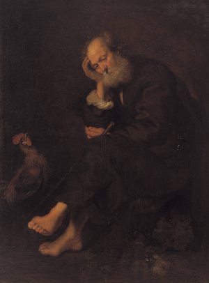 St Peter Repentant by Karel Van Mander III Oil Painting