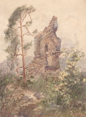 Landscape with Ruin by Karel Vitezslav Masek Oil Painting