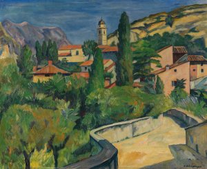 Torbole by Karl Barenfanger Oil Painting