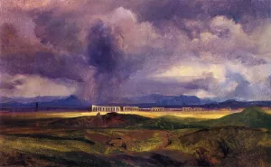 Bad Weather in the Roman Campagna Oil painting by Karl Blechen