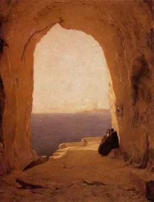 Grotto in the Gulf of Naples by Karl Blechen - Oil Painting Reproduction