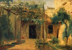 The Studio of the Sculptor Rudolf Schadow in Rome by Karl Blechen Oil Painting