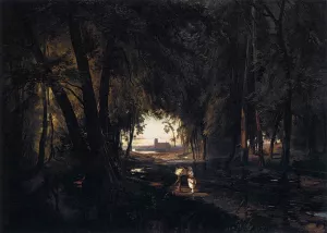 The Woods Near Spandau by Karl Blechen Oil Painting