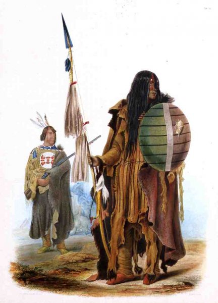 Main Product Photo of Assiniboin Indians Painting by Karl Bodmer