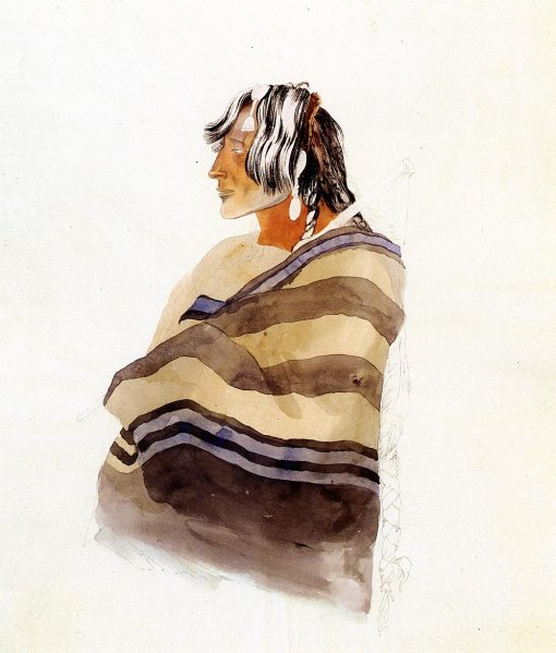 Main Product Photo of Kiasax, a Piegen Blackfeet Warrior Painting by Karl Bodmer