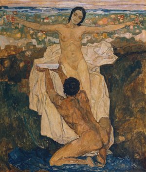 An der Quelle des Lebens by Karl Borschke Oil Painting